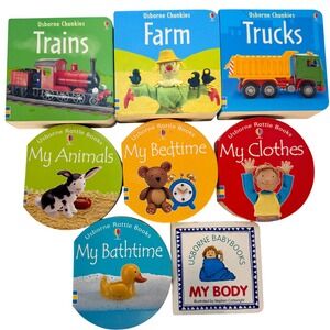 Usborne Board Book Lot of 8 Chunkies Rattle Books Babybooks Jo Litchfield Mixed